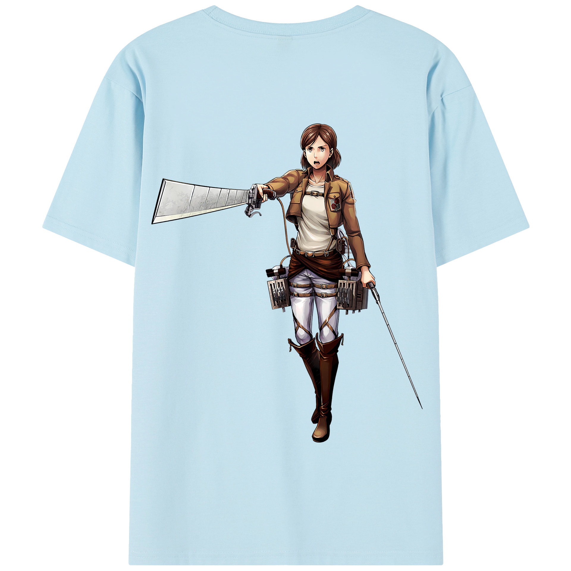 （画像用） 進撃の巨人 Attack on Titan 綿100％半袖Tシャツ（背面プリント）